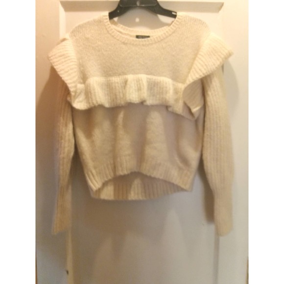 Wild Fable Ruffled Crop Sweater, Size  S - Picture 1 of 3